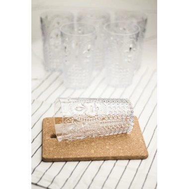 Akrilik Şeffaf Tekli Uzun Bardak & Su Meşrubat Bardağı 750 ml ( Büyük Boy & Cam Değildir )