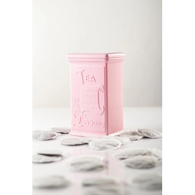 Akrilik Soft Pembe Şeker Kahve Çay Kavanozu 500 Ml (Vakum Kapak )