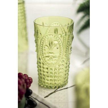 Akrilik Yeşil 6 Lı Uzun Bardak & Su Meşrubat Bardağı 750 ml ( Büyük Boy & Cam Değildir )