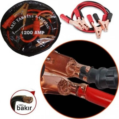 Akü Takviye Kablosu 1200 Amper (Taşıma Çantalı) (5468)