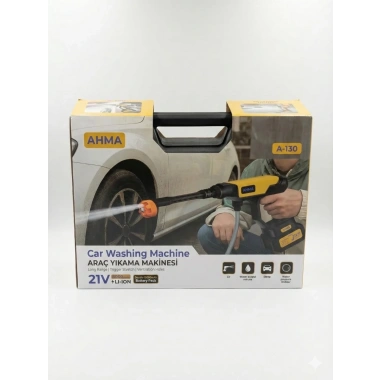 Akülü Basınçlı Araç Yıkama Makinesi | 21v Çift Batarya | 175 Psı Güç | 3.6l/dk Su Akışı A-130 (5468)