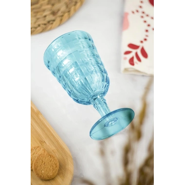 Allegra Aquamarin 6’lı Kadeh Bardak Seti 750 ml Akrilik Malzeme - Cam Değildir Kırılmaya Dayanıklı