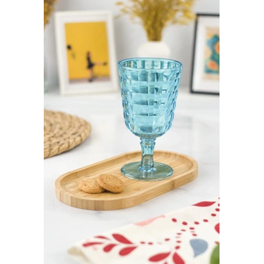 Allegra Aquamarin Kadeh Bardak - 450 ml Tekli Akrilik Malzeme - Cam Değildir Kırılmaya Dayanıklı