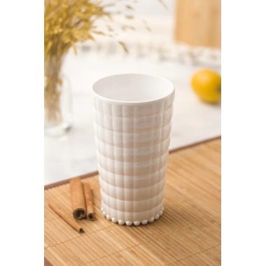 Allegra Beyaz Bardak - 750 ml Tekli Akrilik Malzeme - Cam Değildir Kırılmaya Dayanıklı