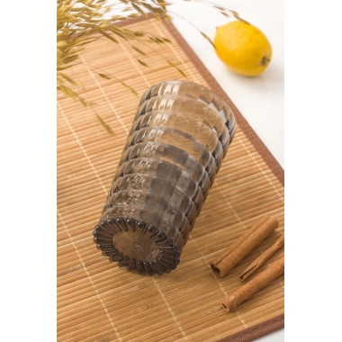 Allegra Füme Bardak - 750 ml Tekli Akrilik Malzeme - Cam Değildir Kırılmaya Dayanıklı