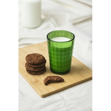 Allegra Koyu Yeşil Akrilik Bardak | 400 ml Su, Meşrubat, Sunum ve Kahve Yanı İçin | Cam Değildir | Kırılmaya Dayanıklı Tekli