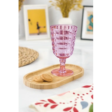 Allegra Mürdüm 6’lı Kadeh Bardak Seti 750 ml Akrilik Malzeme - Cam Değildir Kırılmaya Dayanıklı