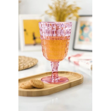 Allegra Mürdüm Kadeh Bardak - 450 ml Tekli Akrilik Malzeme - Cam Değildir Kırılmaya Dayanıklı