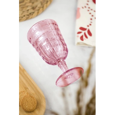 Allegra Mürdüm Kadeh Bardak - 450 ml Tekli Akrilik Malzeme - Cam Değildir Kırılmaya Dayanıklı