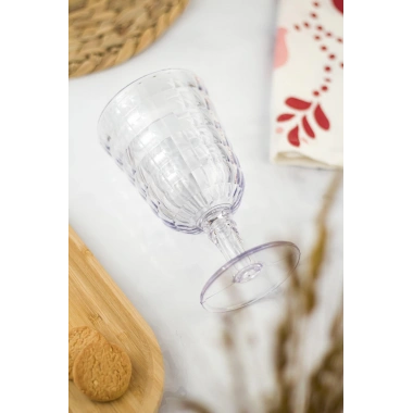 Allegra Şeffaf 6’lı Kadeh Bardak Seti 750 ml Akrilik Malzeme - Cam Değildir Kırılmaya Dayanıklı