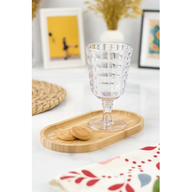 Allegra  Şeffaf Kadeh Bardak - 450 ml Tekli Akrilik Malzeme - Cam Değildir Kırılmaya Dayanıklı