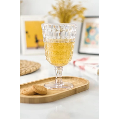 Allegra  Şeffaf Kadeh Bardak - 450 ml Tekli Akrilik Malzeme - Cam Değildir Kırılmaya Dayanıklı