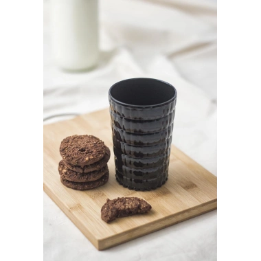 Allegra Siyah Akrilik Bardak 6lı Set | 400 ml | Su, Meşrubat, Sunum ve Kahve Yanı İçin | Cam Değildir | Kırılmaya Dayanıklı