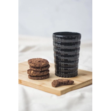 Allegra Siyah Akrilik Bardak 6lı Set | 400 ml | Su, Meşrubat, Sunum ve Kahve Yanı İçin | Cam Değildir | Kırılmaya Dayanıklı