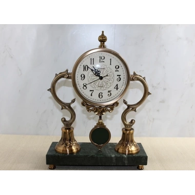 Altı Mermer Sarkaşlı Masa Üstü Saat Alk4321
