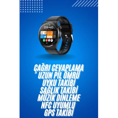 Amoled Ekran Metal Deri Silikon Kordonlu Uyku ve Sağlık Takibi