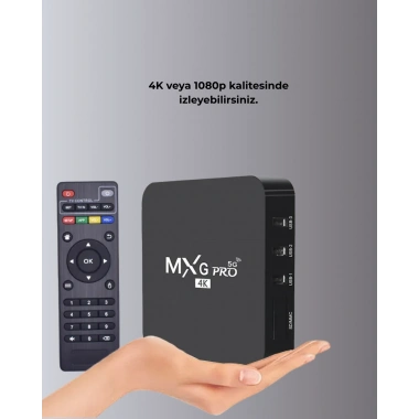 Android TV Box 4K – 2GB RAM 16GB ROM, Kablosuz Wi-Fi Medya Oynatıcı