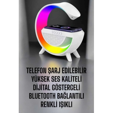Android Uyumlu Akıllı Bluetooth Hoparlör Kablosuz Şarj Cihazı Standı