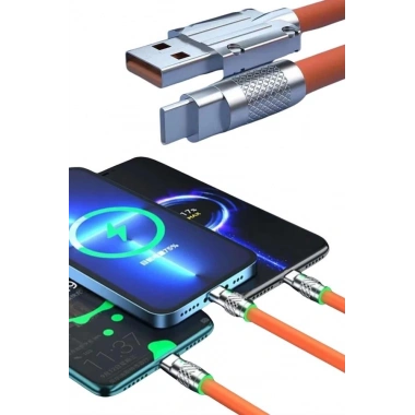 Android ve İOS Uyumlu 180 Derece Type-c Şarj Kablosu