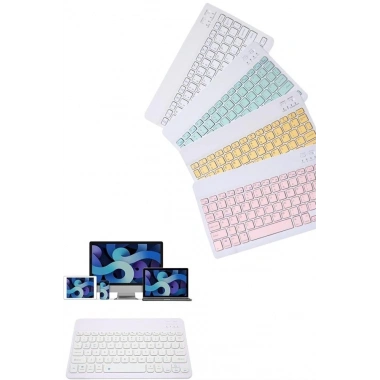 Android ve İOS Uyumlu Bluetooth Kablosuz Türkçe Q Klavye Renkli