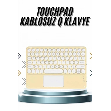 Android ve İOS Uyumlu Bluetooth Klavye Touchpad Slim Kablosuz Wifi Q Klavye