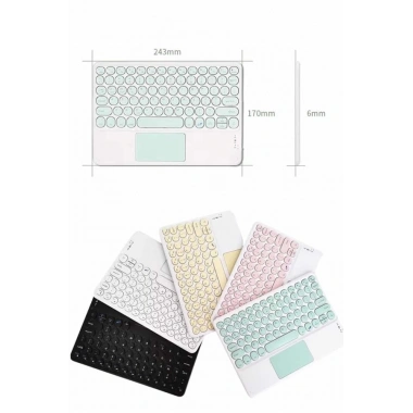 Android ve İOS Uyumlu Bluetooth Klavye Touchpad Slim Kablosuz Wifi Q Klavye