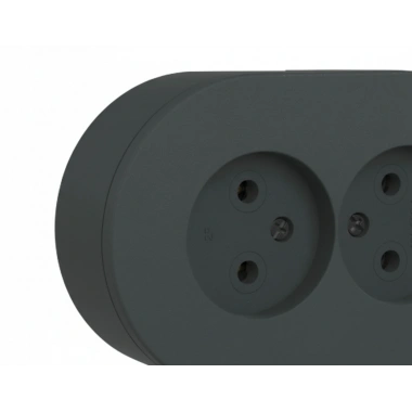 Antrasit Çiftli Sıva Üstü Topraklı Priz – Modern Elektrik Tasarımı