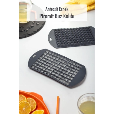 Antrasit Piramit Buz Kalıbı(13*24*2 cm)