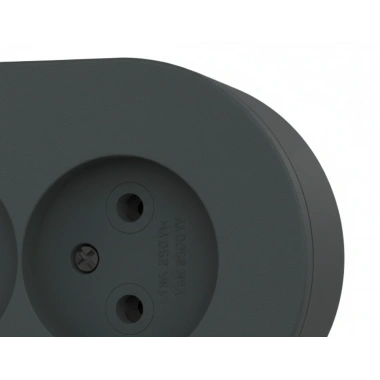 Antrasit Renk Sıva Üstü Çift Topraklı Priz Modern Tasarım