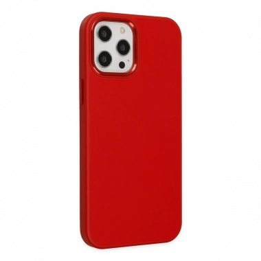 Apple iPhone 12 Pro Max Kılıf Asya Deri Silikon - Kırmızı