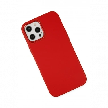 Apple iPhone 12 Pro Max Kılıf Asya Deri Silikon - Kırmızı
