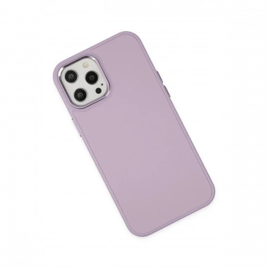 Apple iPhone 12 Pro Max Kılıf Asya Deri Silikon - Lila