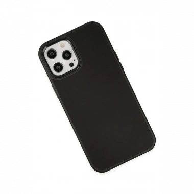 Apple iPhone 12 Pro Max Kılıf Asya Deri Silikon - Siyah
