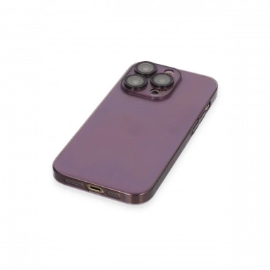 Apple iPhone 13 Pro Max Kılıf Armada Lensli Kapak - Derin Mor