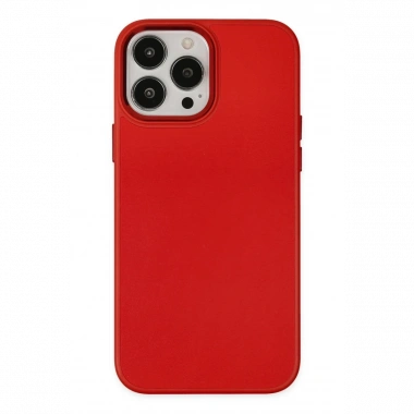 Apple iPhone 13 Pro Max Kılıf Asya Deri Silikon - Kırmızı