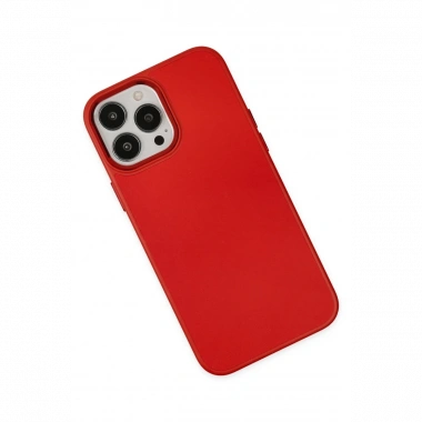 Apple iPhone 13 Pro Max Kılıf Asya Deri Silikon - Kırmızı