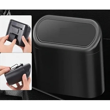 Araba Çöp Kutusu Kapaklı Organizer Siyah (5468)