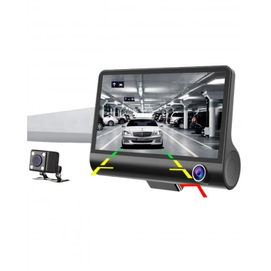 Araç DVR Kamera Çift Lensli 4 İnç Ekranlı G Sensörlü