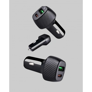 Araç Tipi Hızlı Şarj Adaptörü Type-C PD USB Çift Port Kompakt