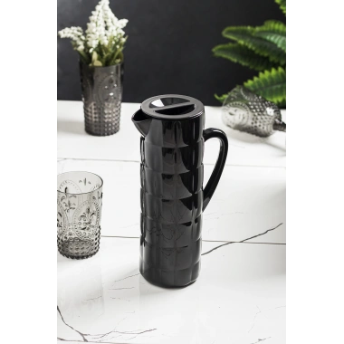 Arkilik Allegra 1,5 Lt Siyah Sürahi (Buzdolabı Kapak Rafına Sığar)