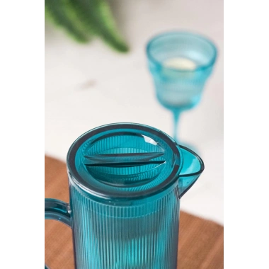 Arkilik Barok 1,5 Lt Aquamarin Sürahi (Buzdolabı Kapak Rafına Sığar)