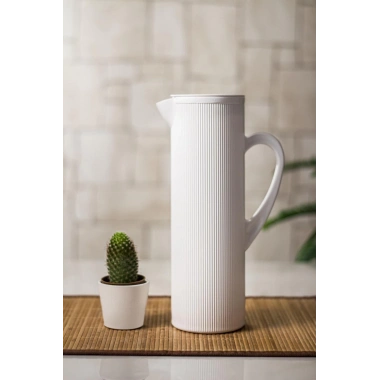 Arkilik Barok 1,5 Lt Beyaz Sürahi (Buzdolabı Kapak Rafına Sığar)