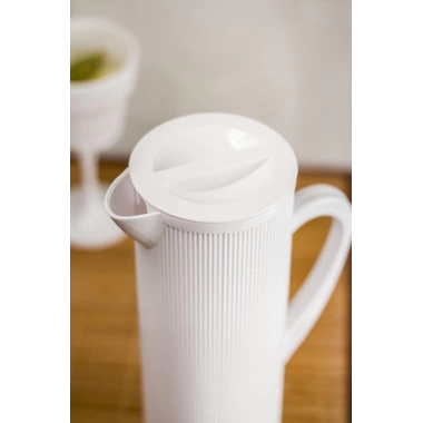 Arkilik Barok 1,5 Lt Beyaz Sürahi (Buzdolabı Kapak Rafına Sığar)