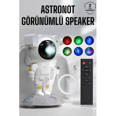 Astronot Görünümlü Projeksiyon Speaker Taşınabilir