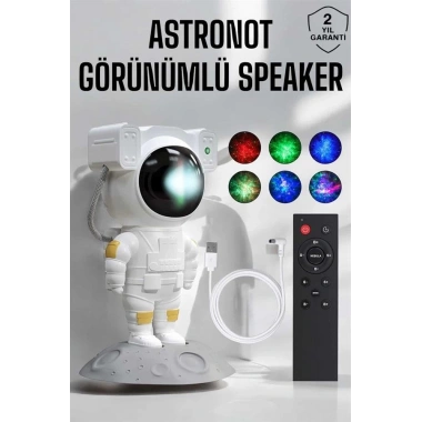 Astronot Görünümlü Projeksiyon Speaker Taşınabilir