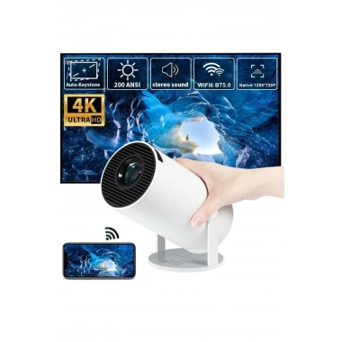 Ayaklı Projeksiyon Taşınabilir Mini Projektör Sinema Projektörü Android