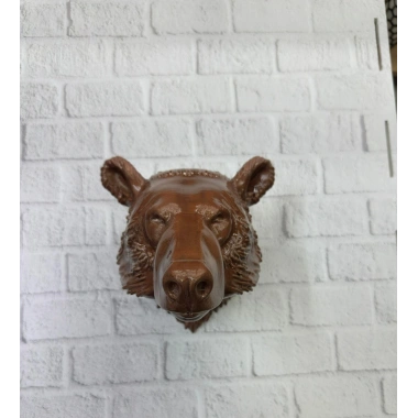 Ayı Başı Duvar Dekoru Modern Asılabilir Heykel 25x19 cm