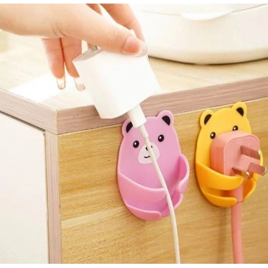 Ayıcık Desenli Çok Amaçlı 4 lü Fiş Tutucu (5468)