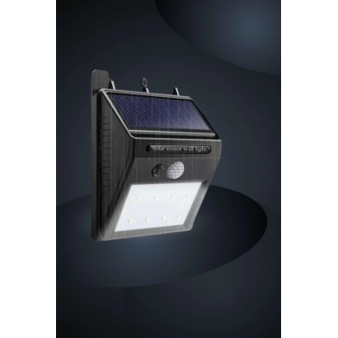 Bahçe Aydınlatma Sensörlü Güneş Enerjili Duvar Lambası 40 Led Işık