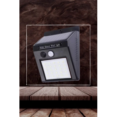 Bahçe Aydınlatma Sensörlü Güneş Enerjili Duvar Lambası 40 Led Işık
